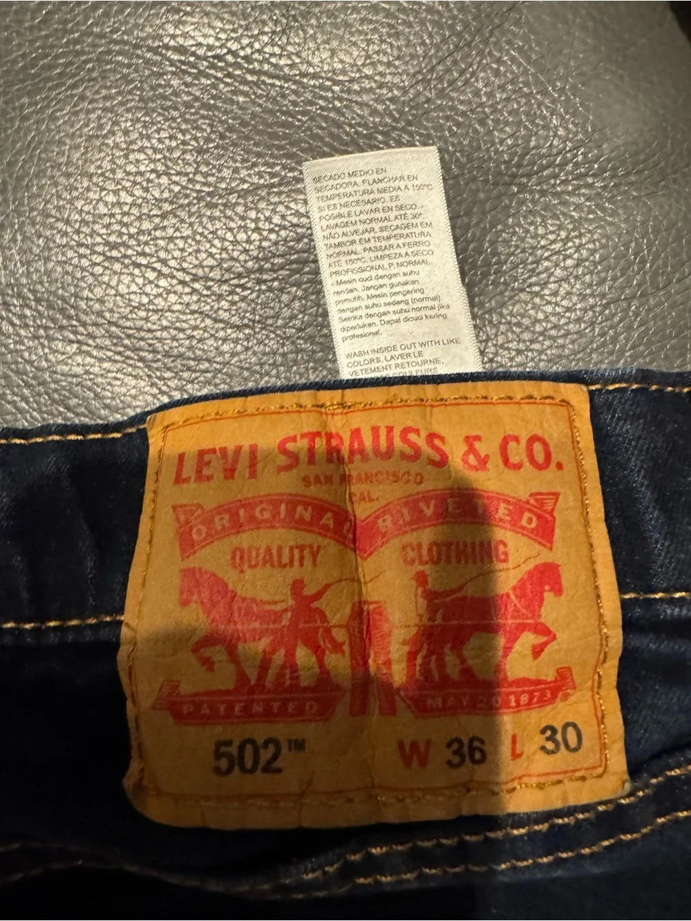 Levi's 502 Men’s Blue Denim Jeans 36/30